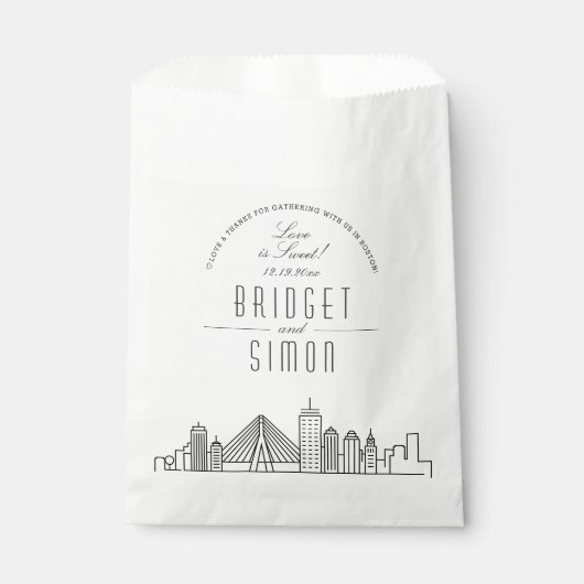 Liefde in Boston | Trouwgunstzakjes Bedankzakje (Voorkant)