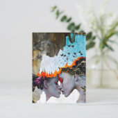 Liefde in brand briefkaart (Staand voorkant)