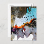 Liefde in brand briefkaart (Voorkant / Achterkant)