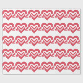 Liefde in Cherry Pink Cadeaupapier (Vlak)