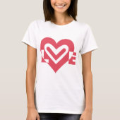 Liefde in Cherry Pink T-shirt (Voorkant)