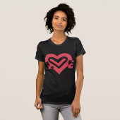 Liefde in Cherry Pink T-shirt (Voorkant volledig)