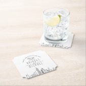 Liefde in Chicago | Deco City Skyline Welkom Kartonnen Onderzetters (Insitu)