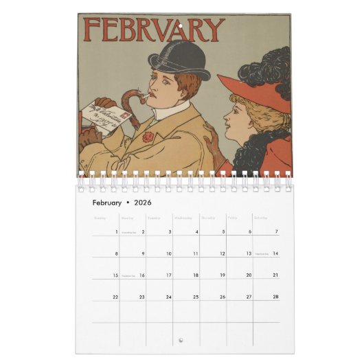 liefde in de 19e eeuwse Pas getrouwd Kalender (Feb 2026)