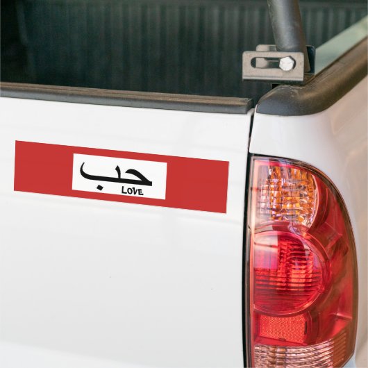 Liefde in de Arabische Bumpersticker (Op Truck)