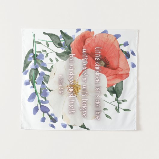 Liefde in de daad tapijt wandkleed (Voorkant (horizontaal))