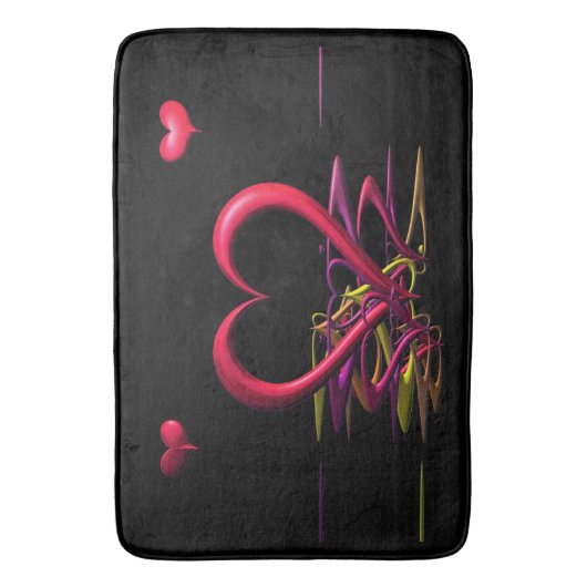 Liefde in de Darkness Bath Mat (Voorkant Verticaal)