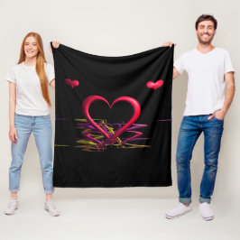 Liefde in de Darkness Fleece Blanket