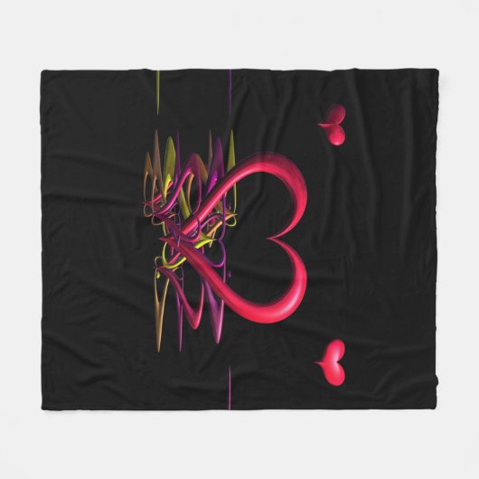 Liefde in de Darkness Fleece Blanket (Voorkant (Horizontaal))