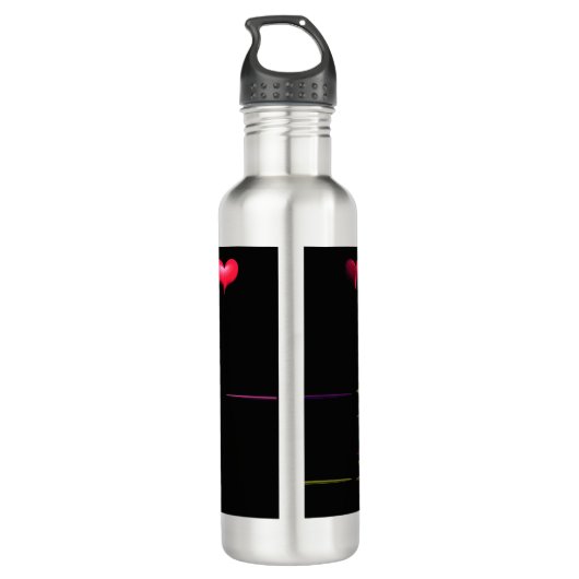 Liefde in de Darkness Water Bottle Waterfles (Achterkant)
