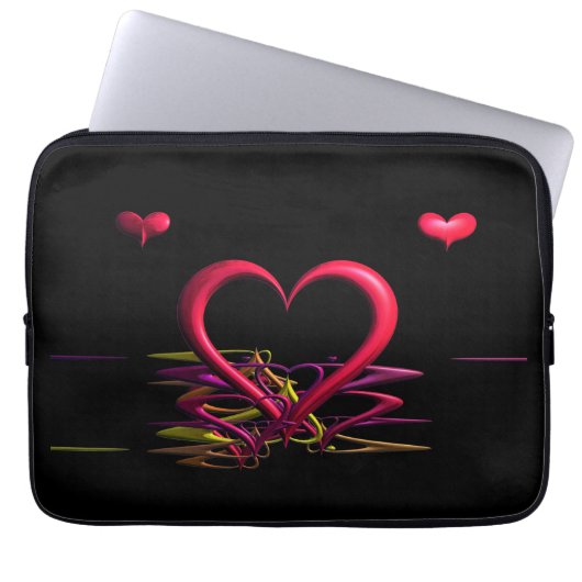 Liefde in de dunne laptophoes laptop sleeve (Voorkant)
