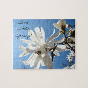 Liefde in de lente! puzzels Blauwe Lucht Magnolia'