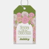 Liefde in de lucht - Boho Bloemen Bruidsfeest Cadeaulabel (Voorkant)