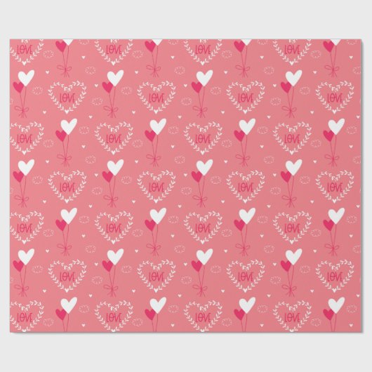 Liefde in de lucht cadeaupapier (Vlak)