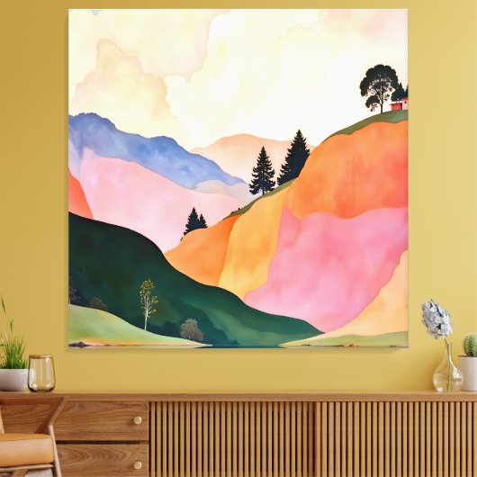 Liefde in de lucht canvas afdruk (Insitu (Woonkamer))