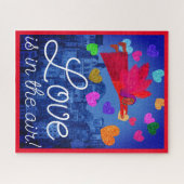 Liefde in de lucht engel en harten Valentijn Legpuzzel (Horizontaal)