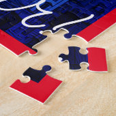 Liefde in de lucht engel en harten Valentijn Legpuzzel (Zijkant)