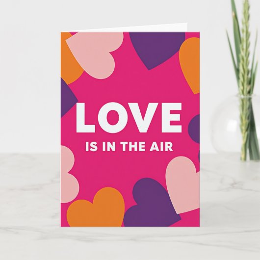 Liefde in de lucht Hartjes Kaart (Voorkant)