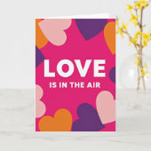 Liefde in de lucht Hartjes Kaart (Gele Bloem)