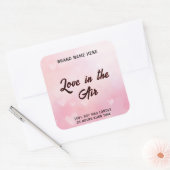 Liefde in de lucht Kaars – Aangepast Romantisch Et Vierkante Sticker (Envelop)