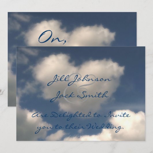 Liefde in de lucht kaart (Voorkant / Achterkant)