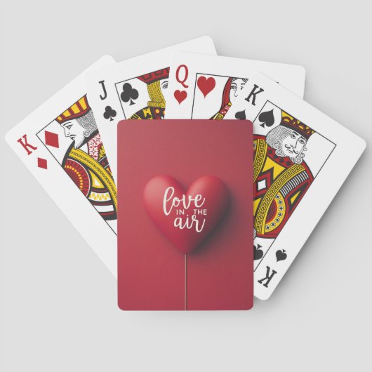 Liefde in de lucht pokerkaarten (Achterkant)