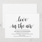 Liefde in de lucht Repetitie Diner Uitnodigingskaa Kaart (Voorkant / Achterkant)