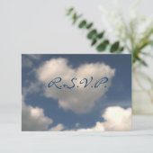 Liefde in de lucht RSVP kaartje (Staand voorkant)
