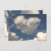 Liefde in de lucht RSVP kaartje (Voorkant / Achterkant)