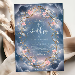 Liefde in de lucht Sparkly Bloemen bruiloft Kaart