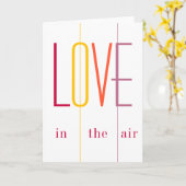Liefde in de lucht typografie Valentijnsdag modern Kaart (Gele Bloem)