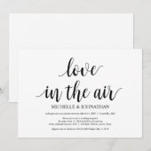 Liefde in de lucht, uitnodigingen voor een intieme (Voorkant / Achterkant)