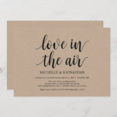 Liefde in de lucht, uitnodigingen voor een intieme (Voorkant / Achterkant)