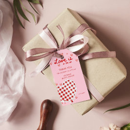 Liefde in de lucht Valentijnshuwelijksfeest Bedank Cadeaulabel