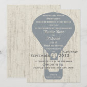 Liefde in de luchtballon bruiloft kaart (Voorkant / Achterkant)