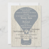 Liefde in de luchtballon bruiloft kaart (Voorkant)