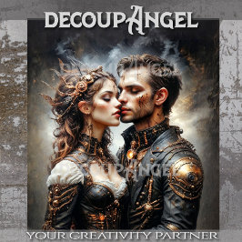 Liefde in de mist van de tijd Decoupage Tissuepapier