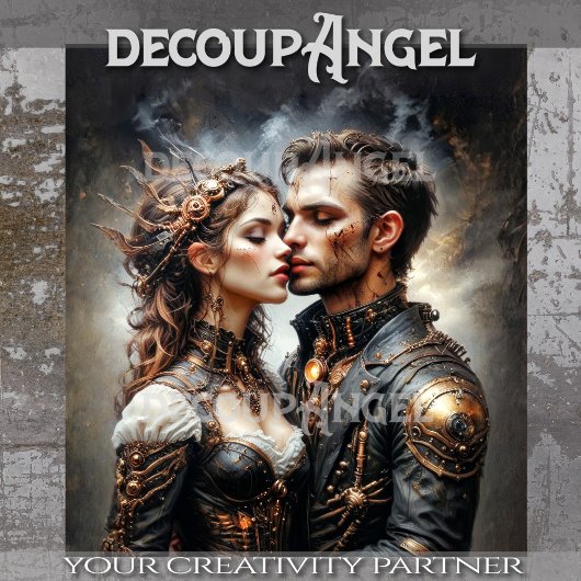 Liefde in de mist van de tijd Decoupage Tissuepapier