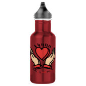 Liefde in de palm: gekoesterde momenten liefde fle waterfles  (Rechts)