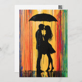 Liefde in de regenbogen feestdagenkaart (Voorkant / Achterkant)