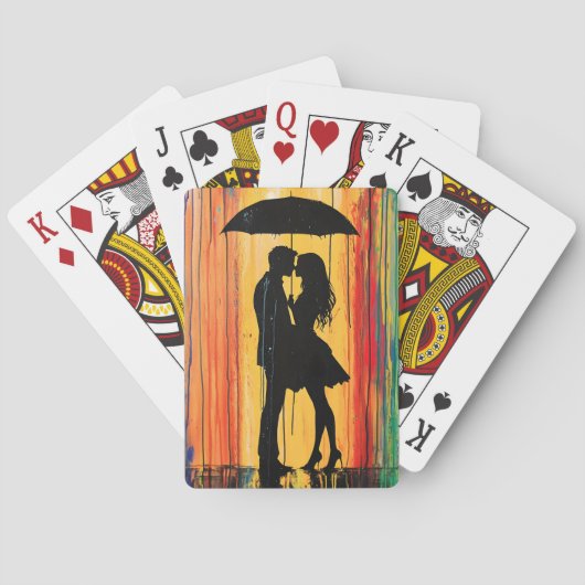 Liefde in de regenbogen pokerkaarten (Achterkant)