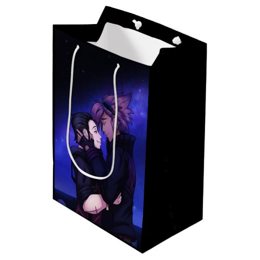 Liefde in de ruimte medium cadeauzakje (Voorkant Gekanteld)