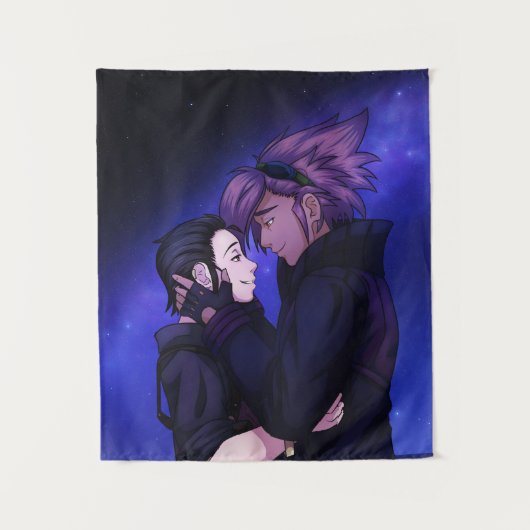 Liefde in de ruimte wandkleed (Voorkant)