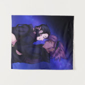 Liefde in de ruimte wandkleed (Voorkant (horizontaal))