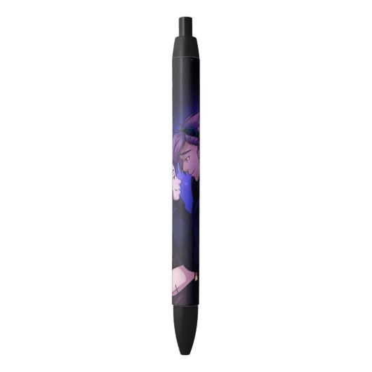 Liefde in de ruimte zwarte inkt pen (Voorkant Verticaal)