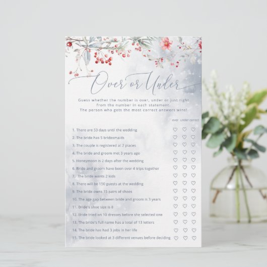 Liefde in de sneeuw over of onder vrijgezellenfees (Staand voorkant)