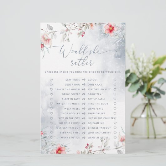 Liefde in de sneeuw Zou ze liever vrijgezellenfees (Staand voorkant)