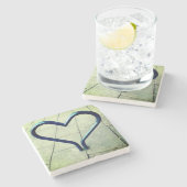 Liefde in de stad stenen onderzetter (Zijkant)