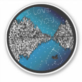 Liefde in de sterren sticker (Voorkant)