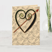 Liefde in de tekenkamer feestdagen kaart (Voorkant)